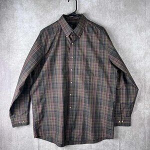 Jos. A. Bank Traveler's Collection Plaid Button Down Shirt Men’s L